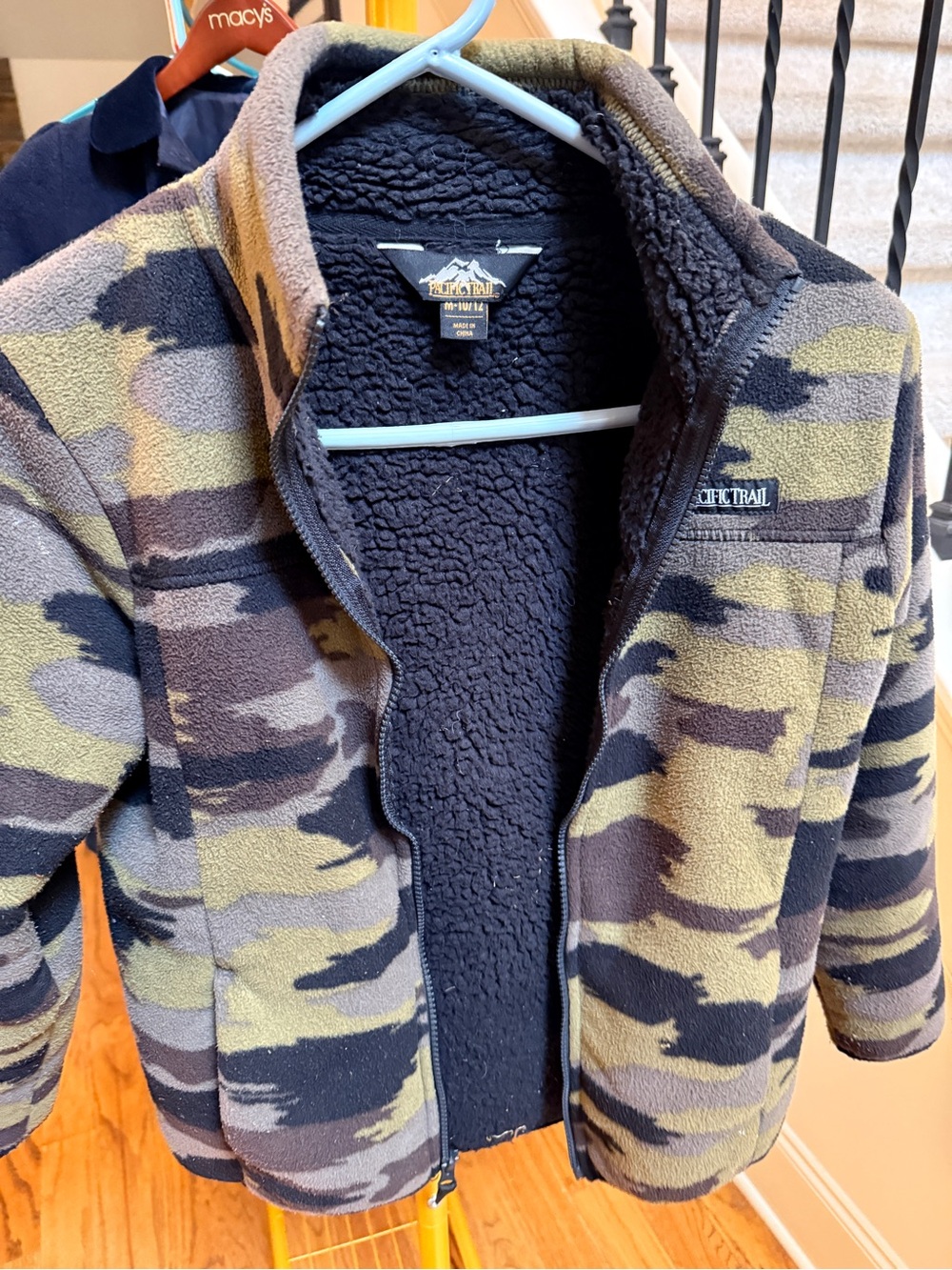 Pacific Trail Kids Camo Fleece Jacket - Olive, Black